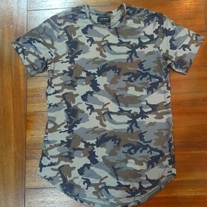 PacSun Mens scalloped long cut tee